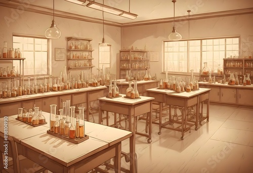 Watercolor a laboratory illustration