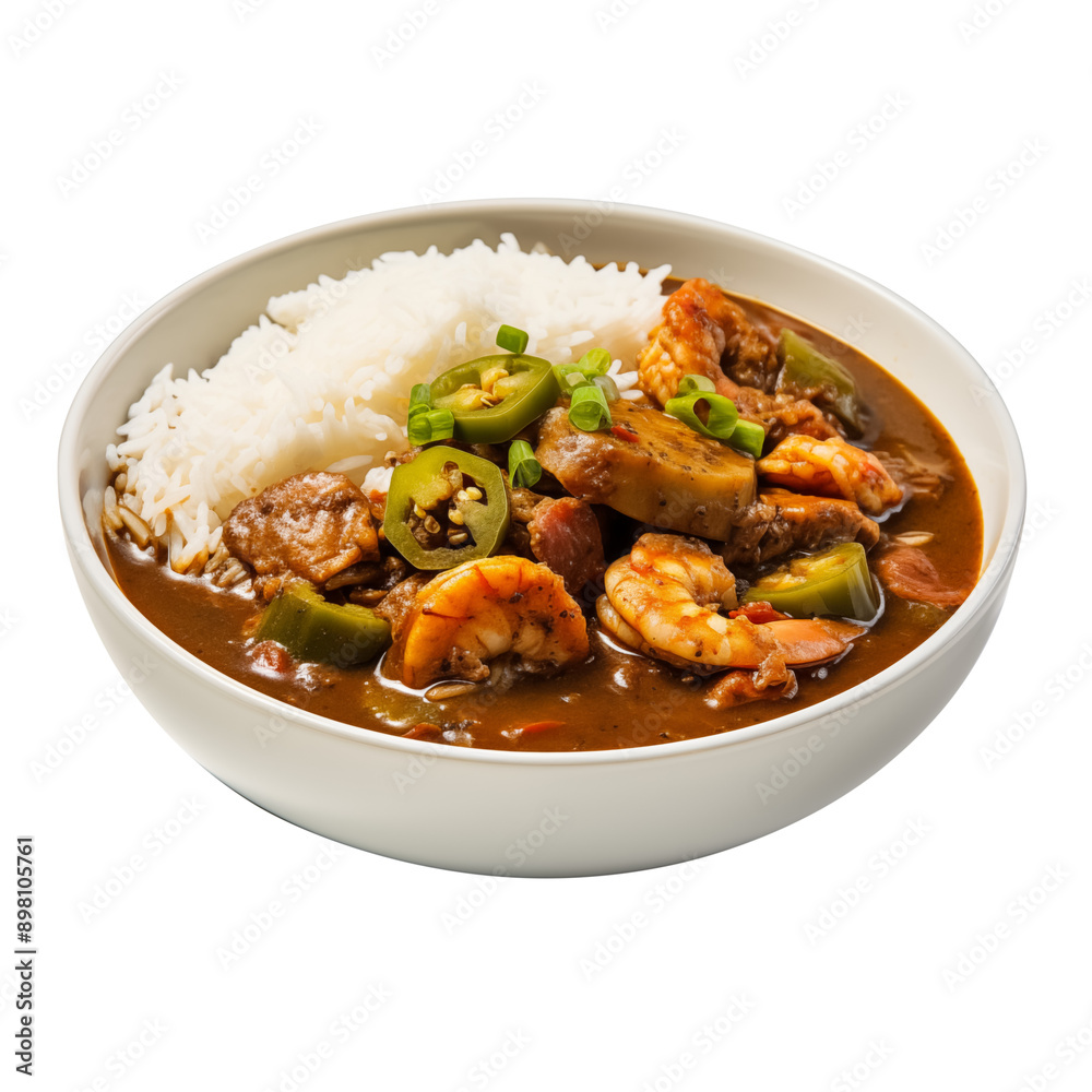 Louisiana Gumbo with transparent background high quality image Louisiana Gumbo with transparent background high quality image