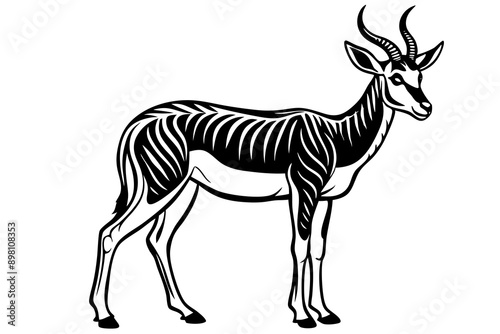 Wallpaper Mural Springbok Silhouette, Springbok icon vector illustration Torontodigital.ca