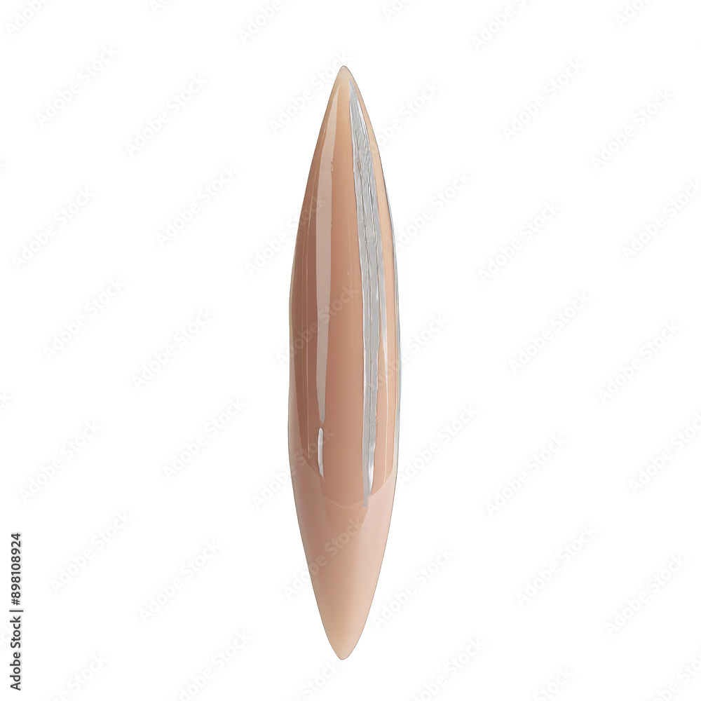 A tan and white object with a curved shape