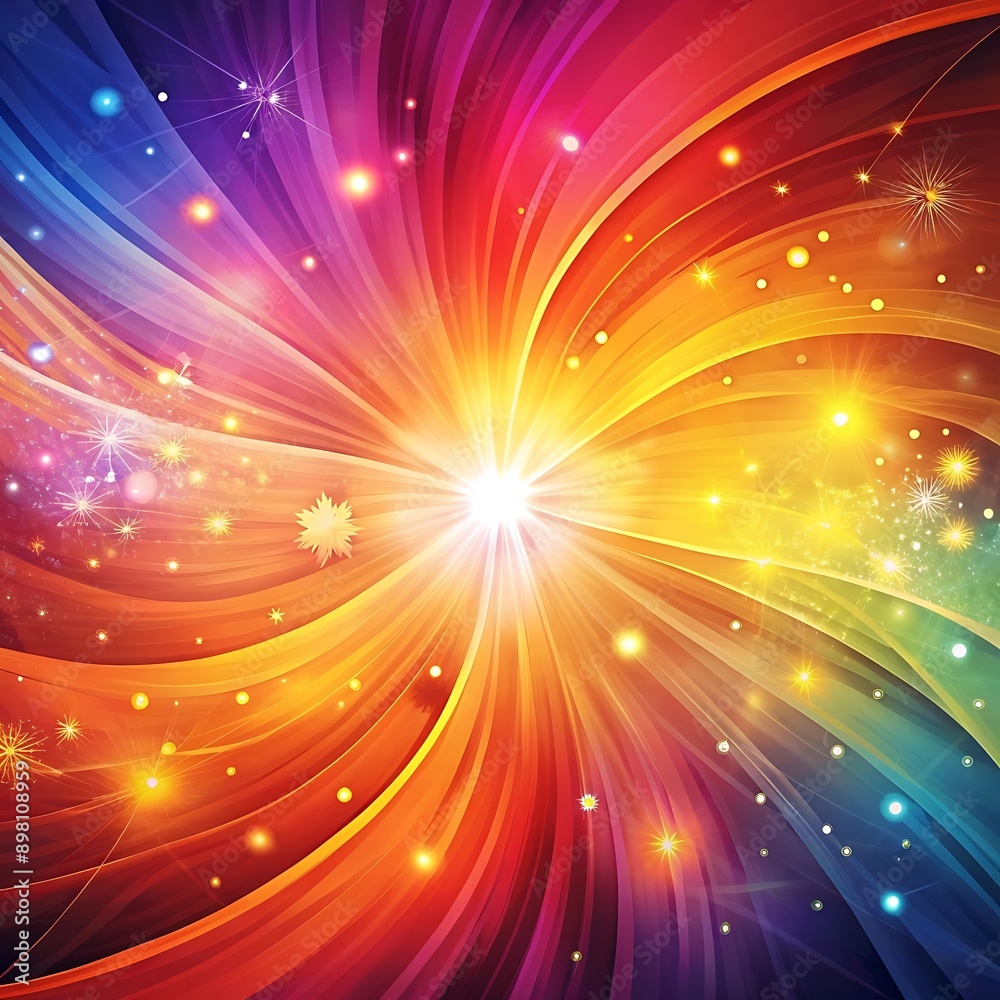 Colorful Abstract Background with Light and Stars. Colorful Abstract Background with Light and Stars.
