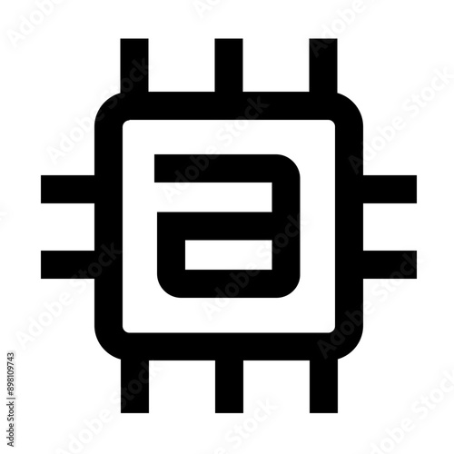 AI chip icon design