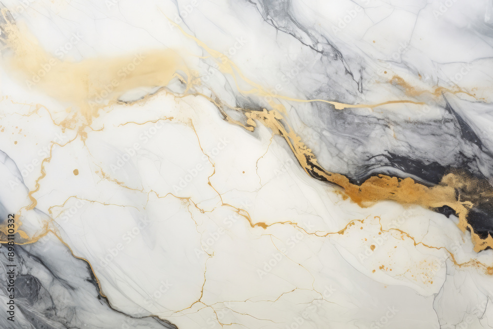 Naklejka premium Processed collage of white and gold marble texture. Background for banner, backdrop or texture