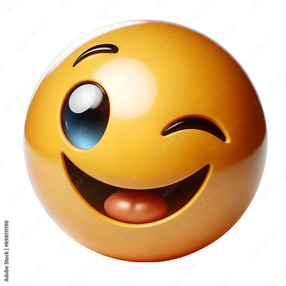 Fototapeta premium Cute 3d emoji, generative ai