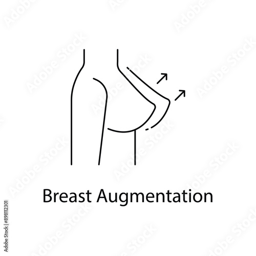 reast Augmentation, Cosmetic Surgery, Boob Job, Breast Enhancement, Breast Implants, Breast Lift, Augmentation Mammaplasty, Breast Augmentation Icon with editable stroke.