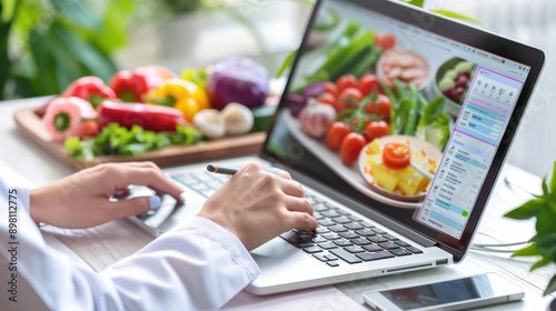 digital nutrition planning center where dietitians use software to create personalized meal plans based on clientsa?? health data