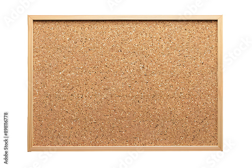 Empty cork board banner on transparent background Generative Ai photo