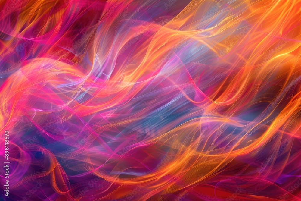 Abstract vibrant background featuring swirling patterns in bright colors of purple, blue, pink, and orange., AI generated Abstract vibrant background featuring swirling patterns in bright colors of purple, blue, pink, and orange., AI generated