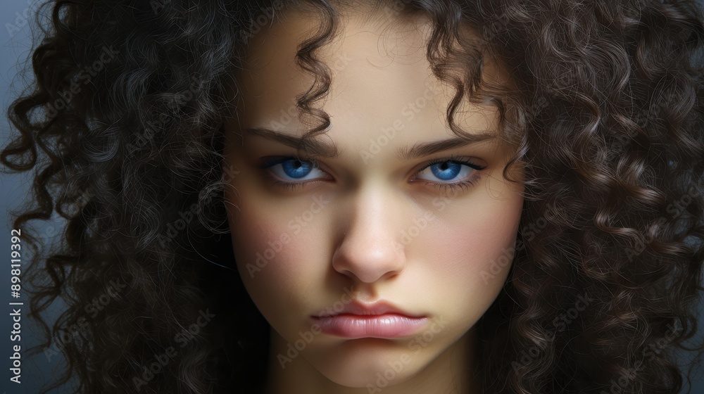 Moody black teen rolling eyes isolated on white background. Moody black teen rolling eyes isolated on white background.
