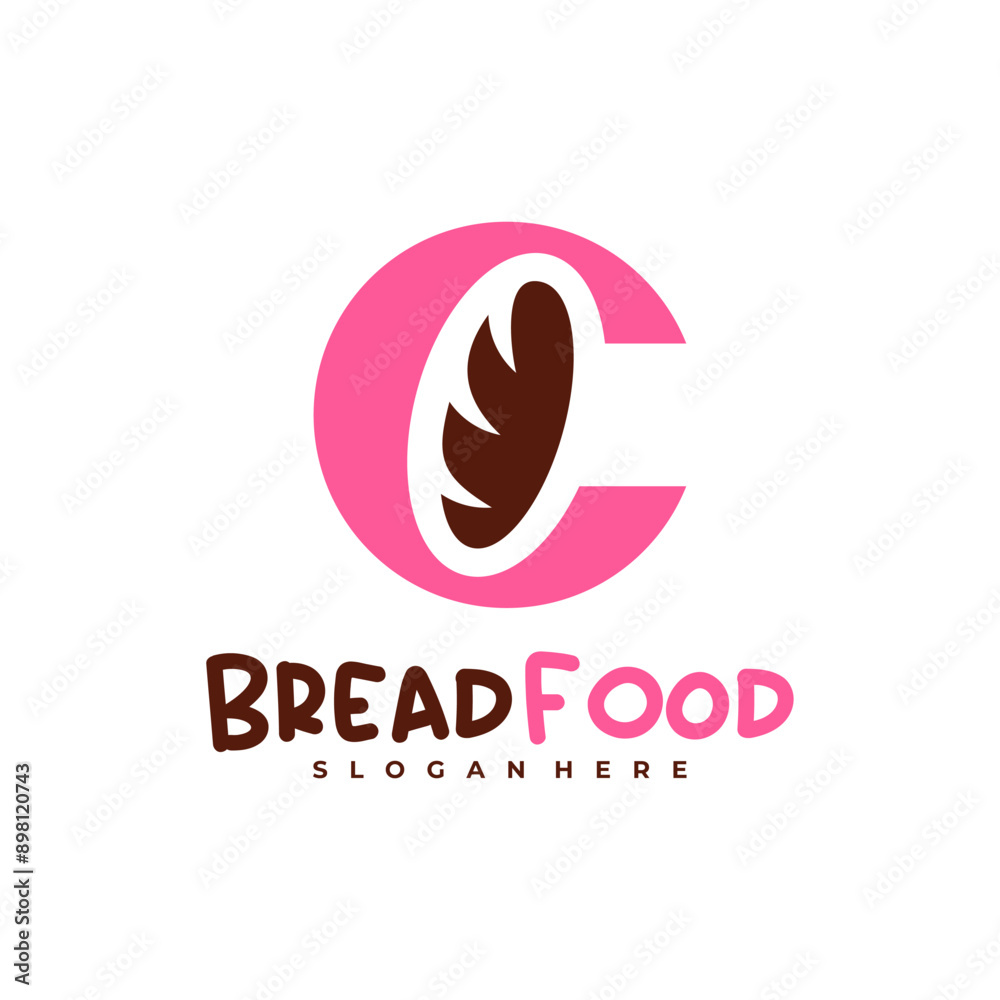 Bread with C logo vector template, Creative Bread logo design concepts Bread with C logo vector template, Creative Bread logo design concepts