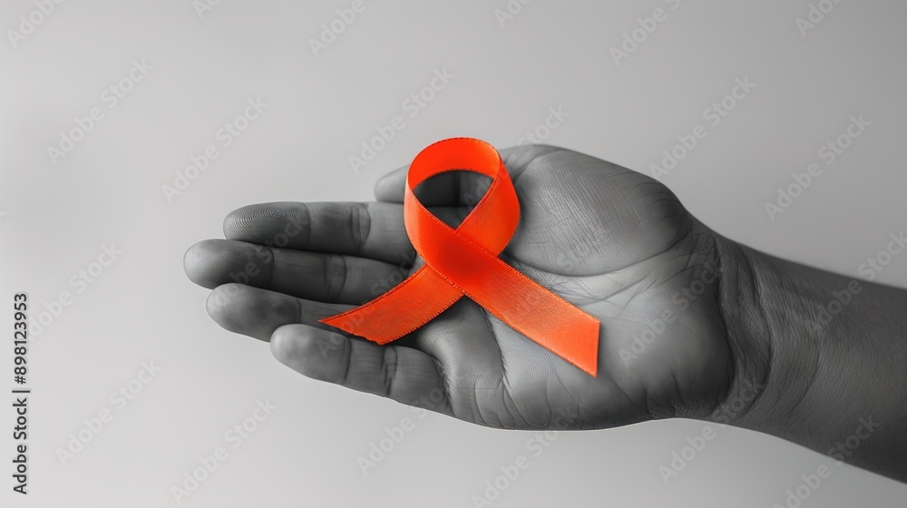 Design for World AIDS Day banner, the red ribbon is a sign of unity ...