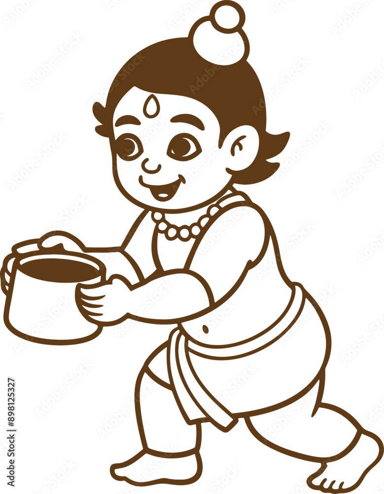 Design a line art representation of Lord Krishna as the cosmic being Design a line art representation of Lord Krishna as the cosmic being