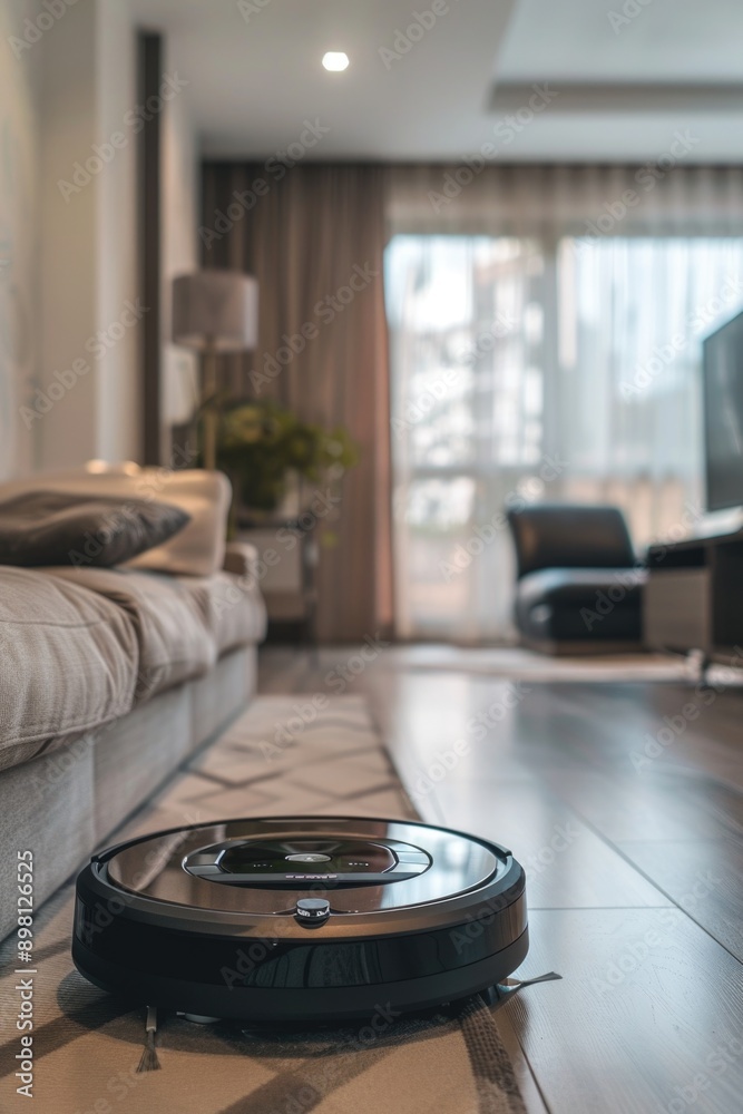 Robotic Vacuum on Floor Robotic Vacuum on Floor