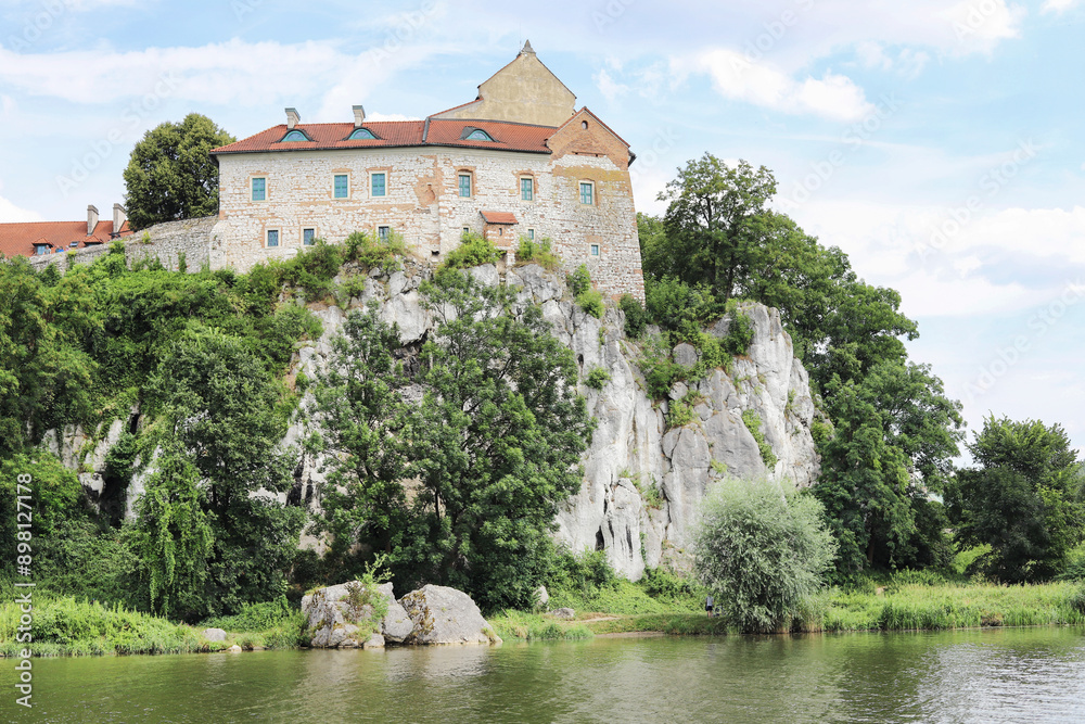 KRAKOW, POLAND - JULY 19, 2024: The Benedictine Abbey in Tyniec, Krakow, Poland. KRAKOW, POLAND - JULY 19, 2024: The Benedictine Abbey in Tyniec, Krakow, Poland.