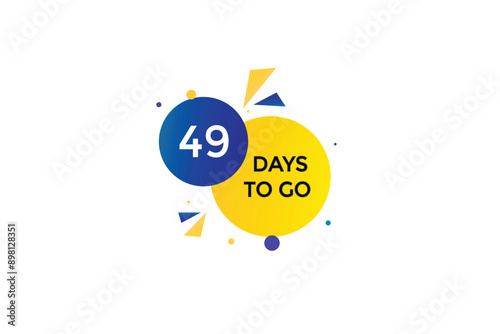 49 days to go, icon, stile, timer, countdown, clock, time, background, template, 49 days to go, countdown, sticker, left banner, business, sale, label button 