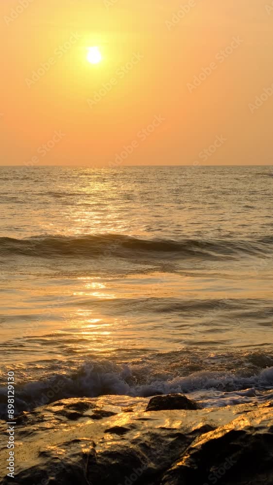 Vertical video of sunrise or sunset at the ocean. Vertical video of sunrise or sunset at the ocean.