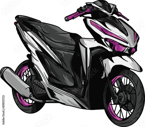scooter motorcycle illustration