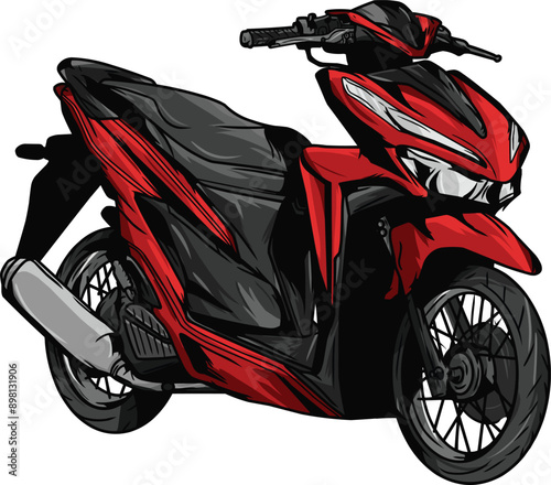 scooter motorcycle illustration