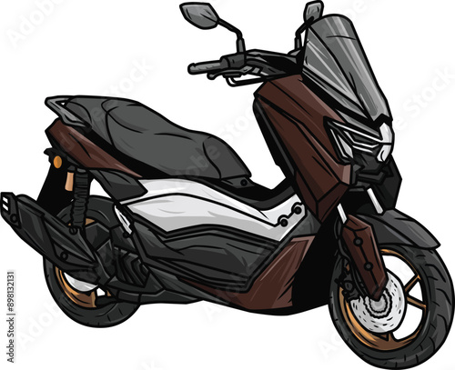 scooter motorcycle illustration