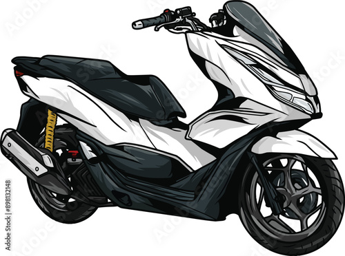 scooter motorcycle illustration
