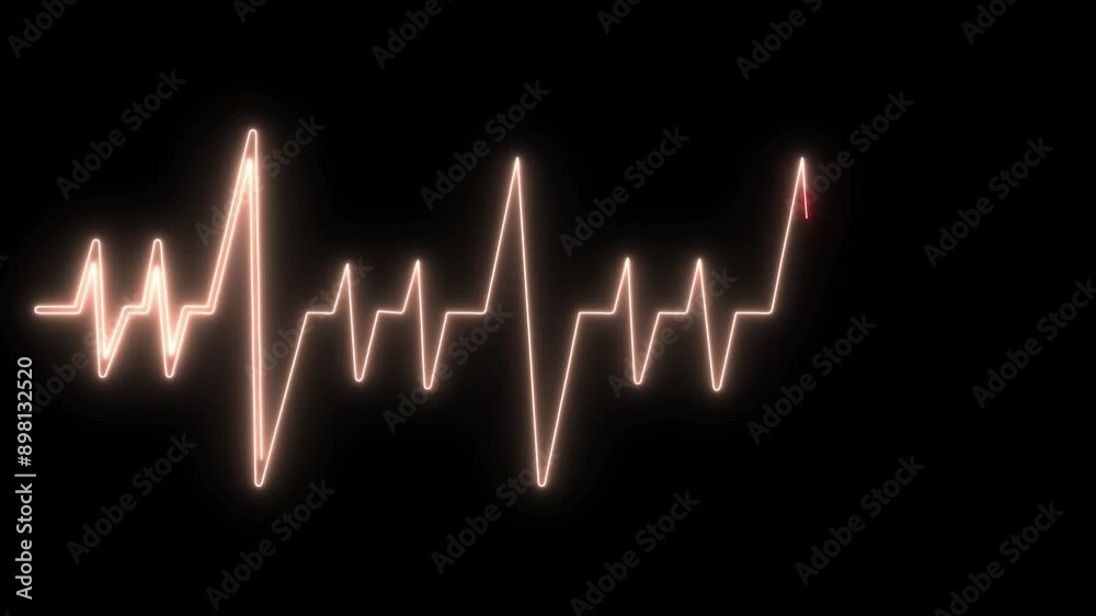 Heartbeat icon animation on background. Heartbeat icon animation on background.