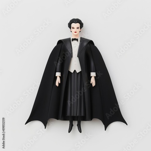 vampire figure on solid white background, single object