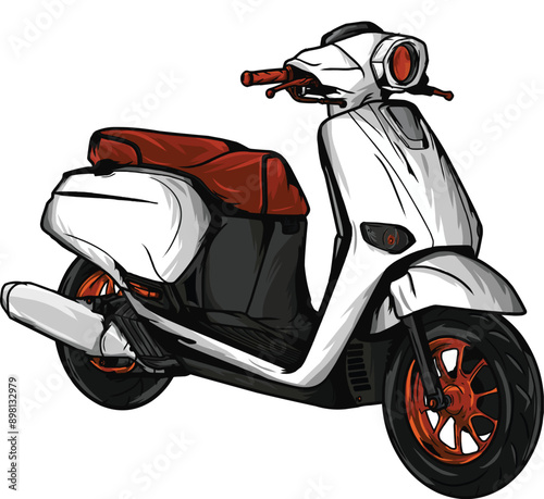 scooter motorcycle illustration