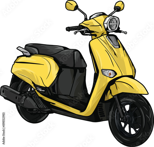scooter motorcycle illustration