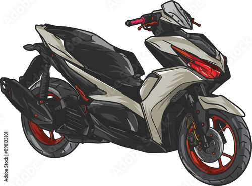 scooter motorcycle illustration