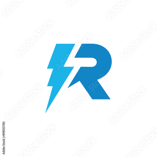 Free Download Lightning Letter R Logo design vector template - GFXLoad