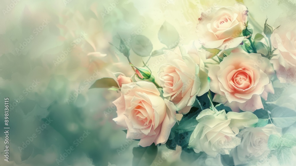 Soft Pink Roses in Dreamy Light Soft Pink Roses in Dreamy Light