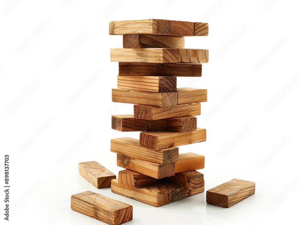 Stacked wooden blocks Stacked wooden blocks