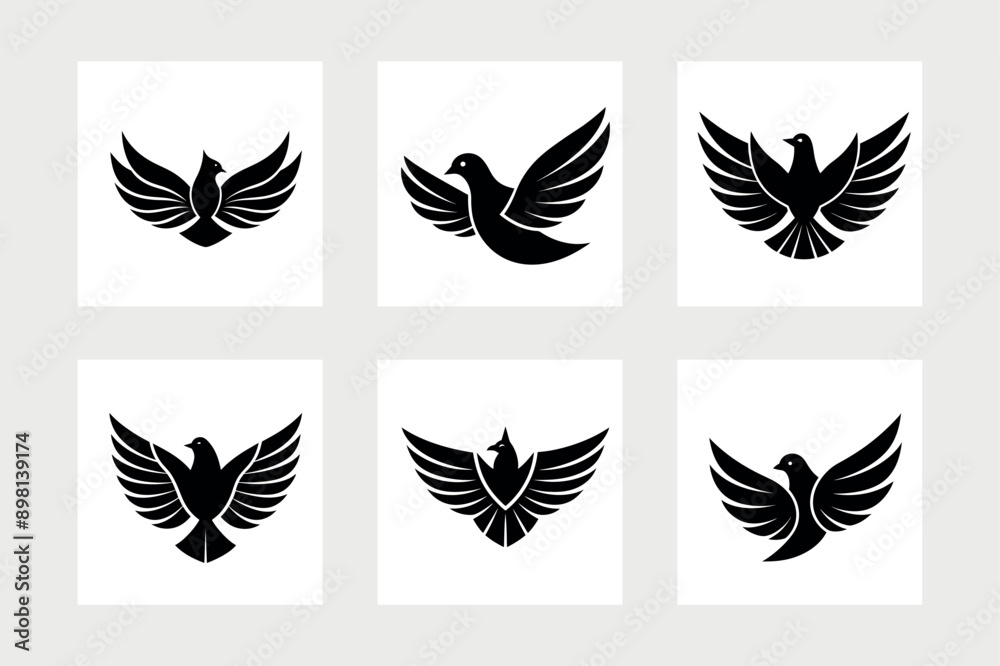 Bird dove icon vector illustration.
Bird dove icon vector illustration.