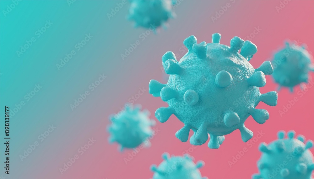 Macro coronavirus(covid-19) cell delta plus variant.BA.5,BA.2.75,BA.4(omicron covid).COVID 19 Delta plus variant Sars ncov 2.Mutated coronavirus SARS-CoV-2 flu disease pandemic, 3D render illustration