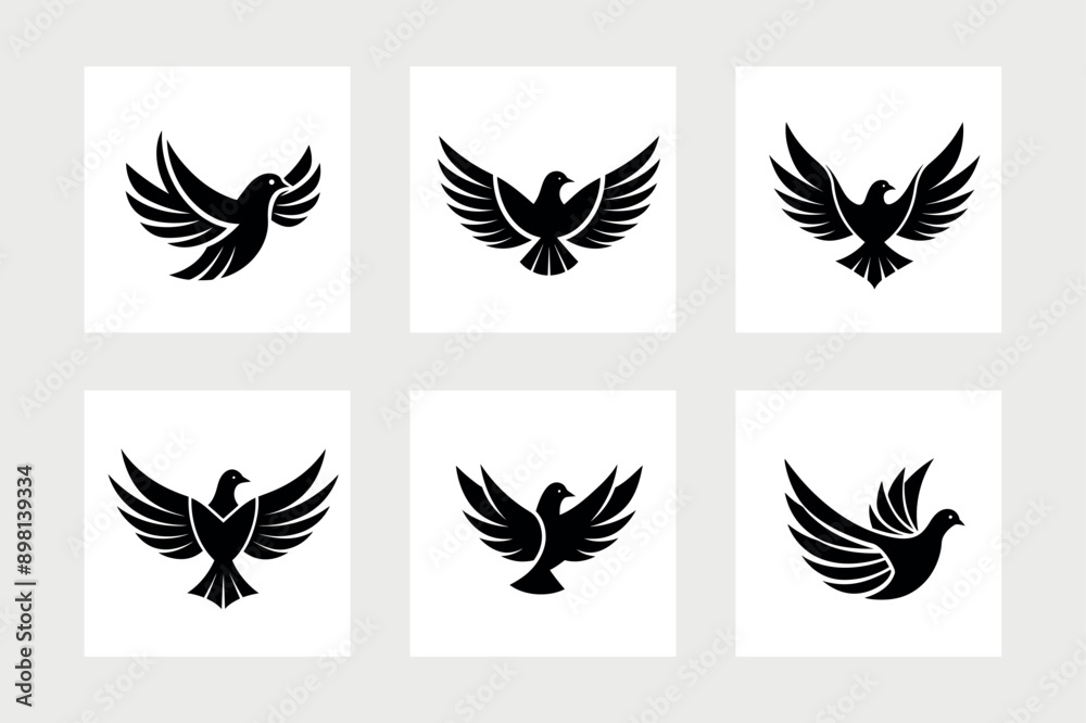 Bird dove icon vector illustration.
Bird dove icon vector illustration.