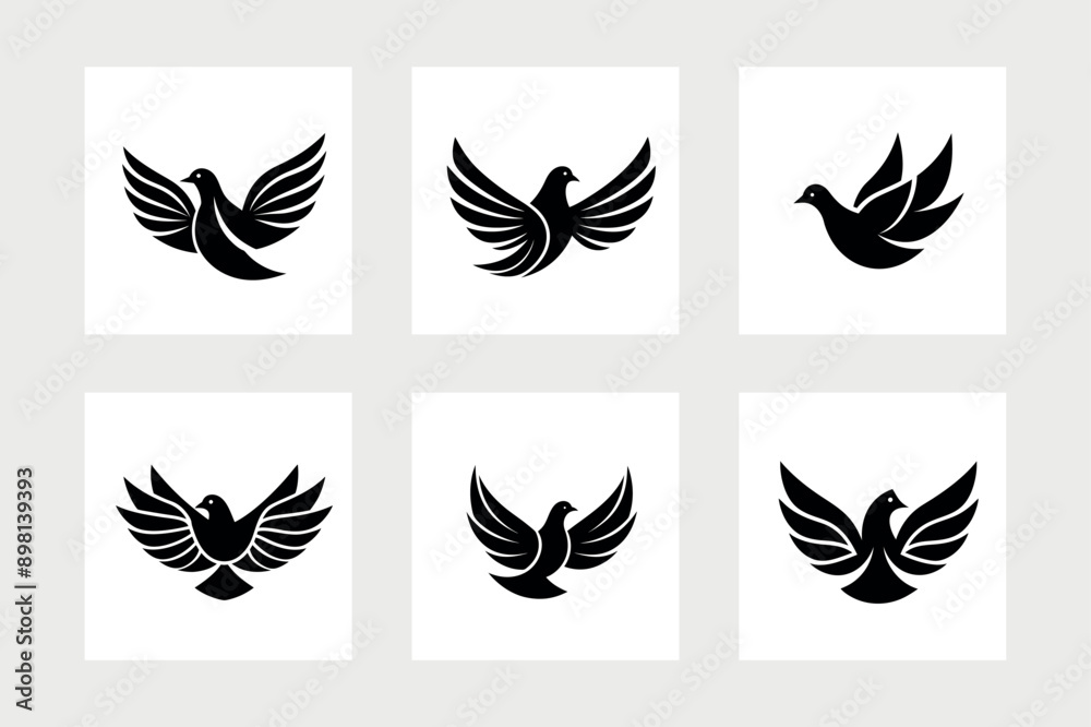 Bird dove icon vector illustration.
Bird dove icon vector illustration.