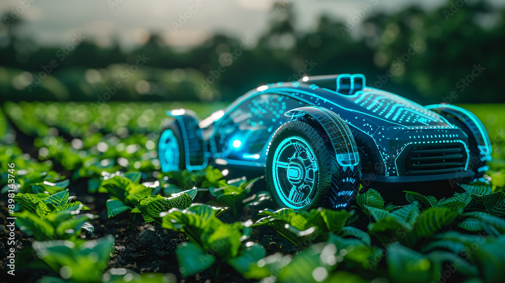 a toy car in a field a toy car in a field