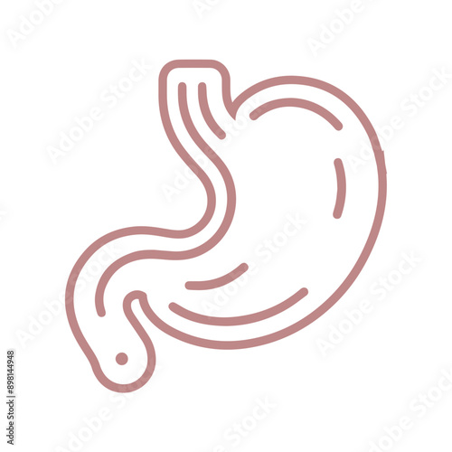 Wallpaper Mural Stomach vector line icon flat design Torontodigital.ca