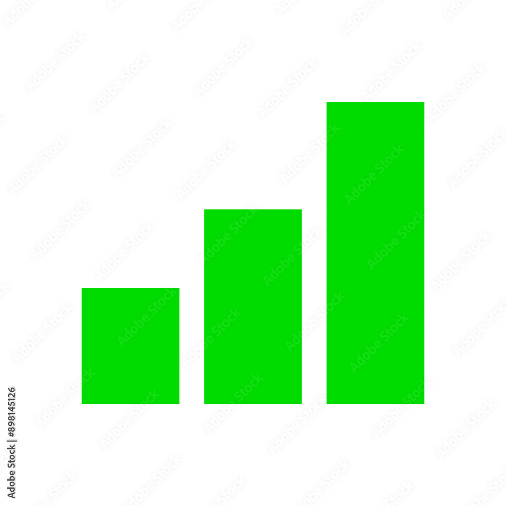 Green growth graph icon with simple and modern design for success symbol Green growth graph icon with simple and modern design for success symbol