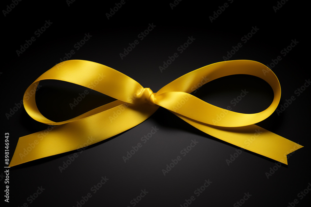 a yellow ribbon tied to a bow a yellow ribbon tied to a bow