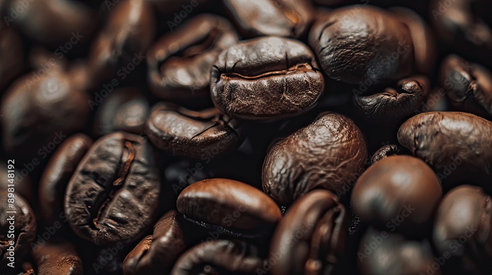 Coffee beans background. Roasted coffee beans close up Coffee beans background. Roasted coffee beans close up