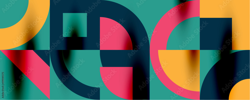 Neo memphis geometric pattern with circles, squares. Pop art abstract background for covers, banners, flyers and posters and other templates Neo memphis geometric pattern with circles, squares. Pop art abstract background for covers, banners, flyers and posters and other templates