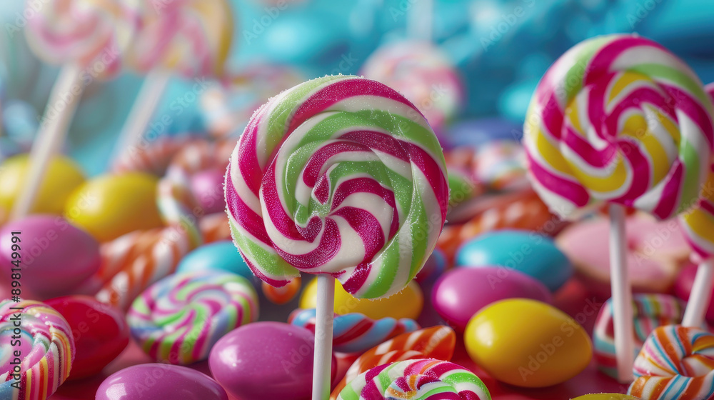 World Sweets Day. licorice. lollipops on a stick. marmalade World Sweets Day. licorice. lollipops on a stick. marmalade