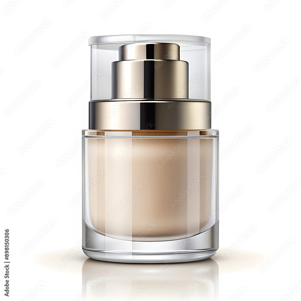 Cosmetic Jar with Golden Cream Cosmetic Jar with Golden Cream