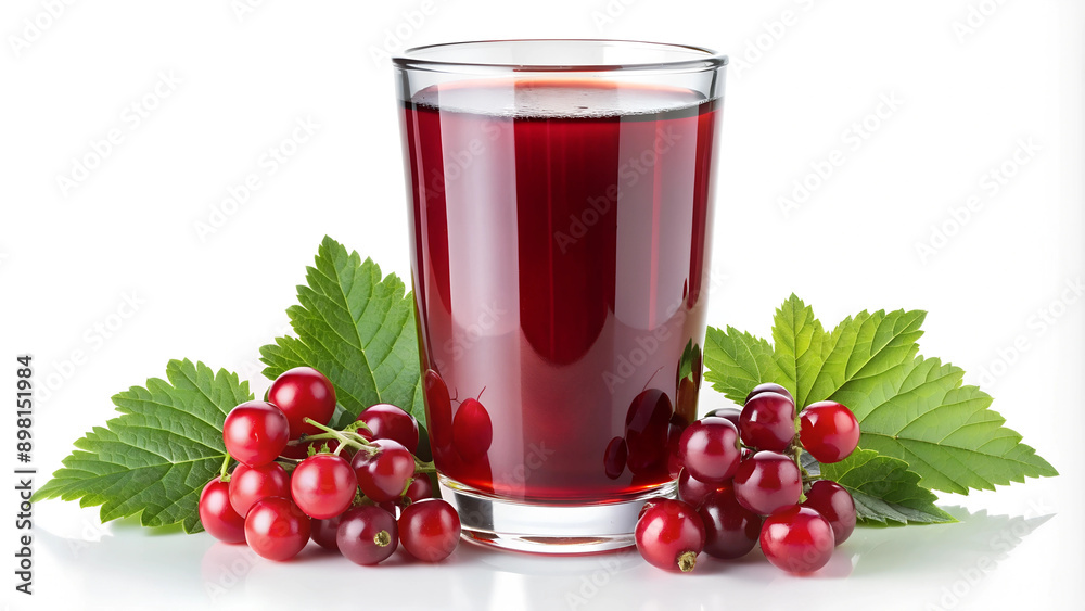 Glass of currant juice. Generative Ai Glass of currant juice. Generative Ai