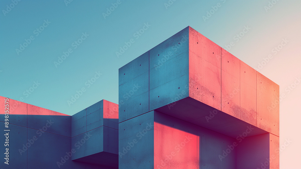 The essence of minimalist architecture can be used as news illustrations and postcards The essence of minimalist architecture can be used as news illustrations and postcards
