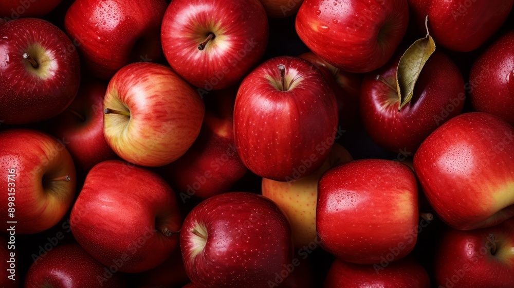 Fresh ripe red apples as background. ai generated art image Fresh ripe red apples as background. ai generated art image