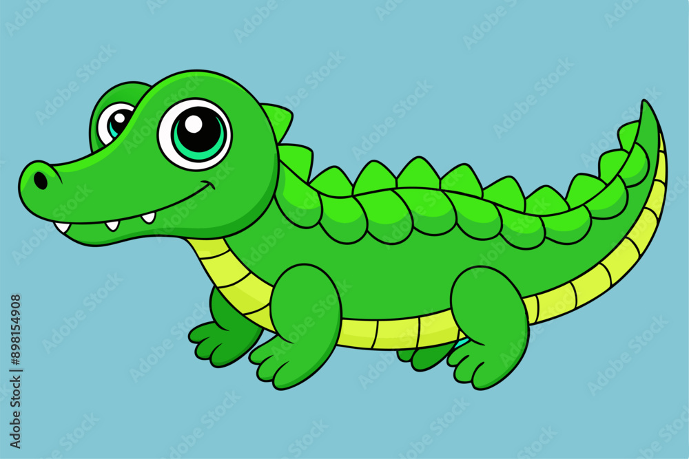 Obraz premium Dynamic Crocodile Vector Graphics for Professional Design Projects – Ideal for Logos, Illustrations, and High-Quality Branding