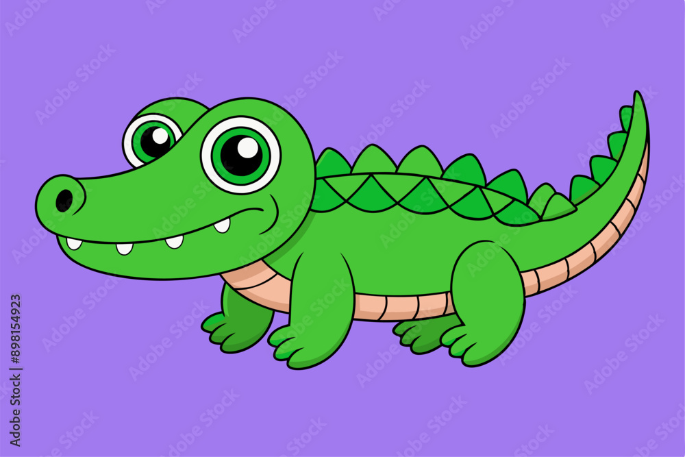 Naklejka premium Dynamic Crocodile Vector Graphics for Professional Design Projects – Ideal for Logos, Illustrations, and High-Quality Branding