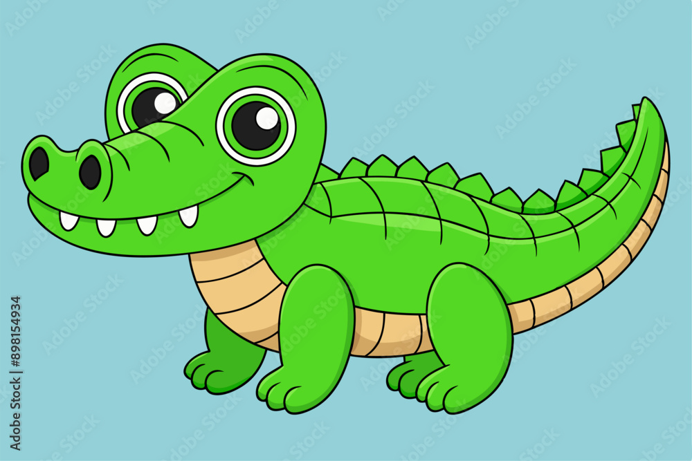 Fototapeta premium Dynamic Crocodile Vector Graphics for Professional Design Projects – Ideal for Logos, Illustrations, and High-Quality Branding